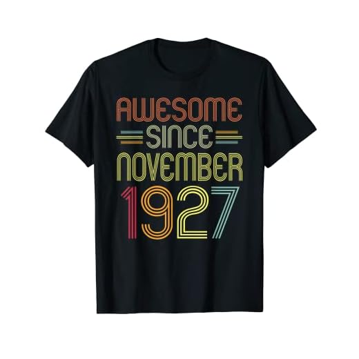 Regalo de cumpleaños 94 impresionante desde noviembre de 1927 94 años Camiseta