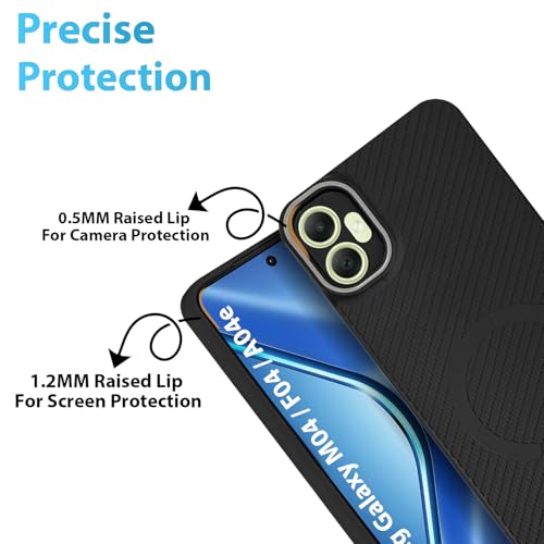 Image of LIRAMARK Rugged Carbon Fibre TPU Armor Silicone Back Cover Case for Samsung Galaxy M04 / F04 / A04e