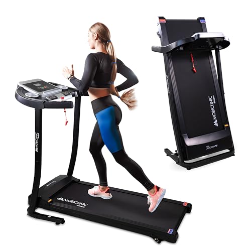Mobiclinic® Fitness, Cinta de Correr Plegable, Bluetooth Altavoz, 12km/h, Sistema elevación, App Pantalla LCD, 139x62x114cm, Silenciosa, Versátil y compacta, Seguridad Soporte, ETNA