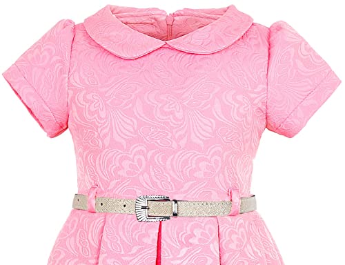 Lilax Little Girls' Flocked Occasion Dress with Shimmer Belt4