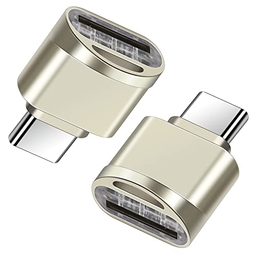 USB C Micro SD Card Reader (Pack of 2 Pcs), BorlterClamp Type C OTG TF Memory Card Reader Compatible with Laptop, MacBook, Tablet, Smartphone