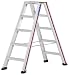 Produktbild HYMER Stufenstehleiter, 2x5 Stufen, 602410, 1500x650x200
