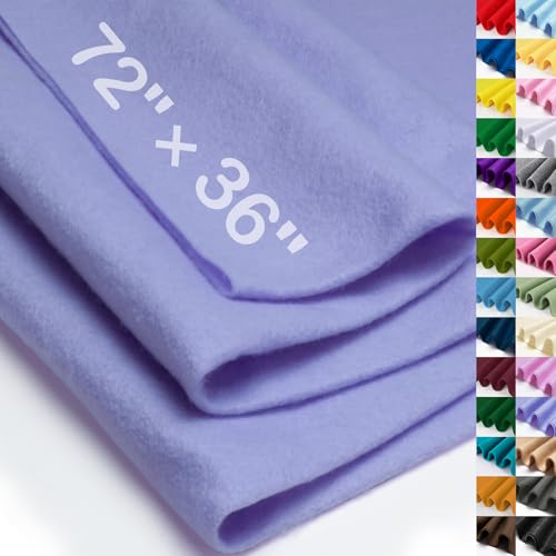 Image of XSEINO Lavender Large Felt Fabric 72 inch X 36 inch(2 Square Yards), 1.4 mm Thick Soft Felt Fabric Sheet for Crafts, Purple Series Colors Soft Nonwoven Fabric, Fit for Decoration, Sewing, DIY Crafts
