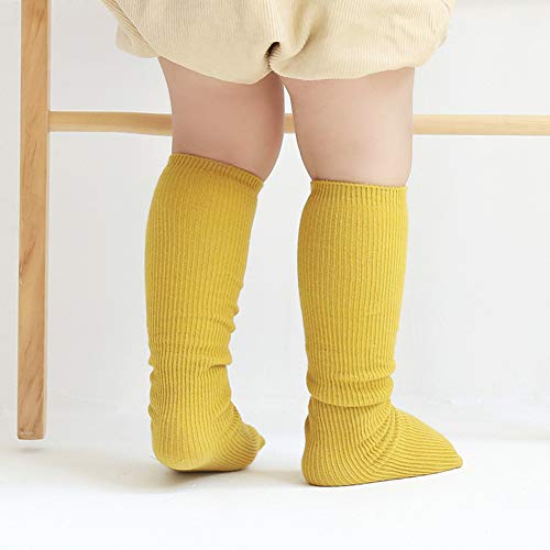 Image of Little Girl's Knee High Socks Over Calf Kids Overknee Stockings Bow Style