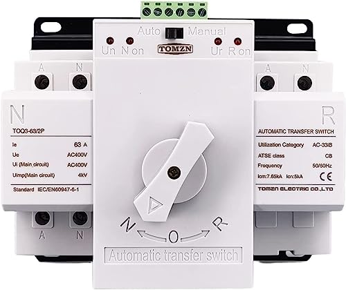 Commutateur de transfert automatique ATS 63A à basculement instantané 230V pour groupe électrogène