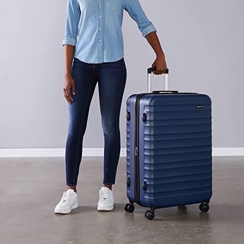 Amazon Basics 30-Inch Hardside Checked Luggage, Hardshell Suitcase With Wheels, Expandable For Up to 15% More Space, With Scratch-Resistant Surface, Four Multi-directional Wheels, Navy Blue - View 8