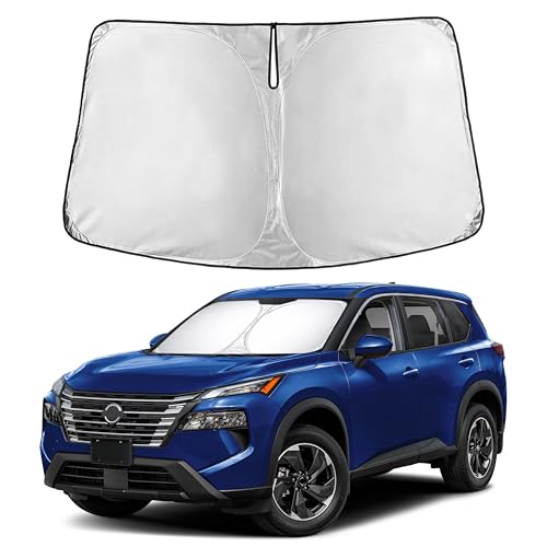 Image of EcoNour Windshield Sun Shade Compatible for Nissan Rogue 2021-2026 | SUV Front Window Sun Visor Protector | Foldable Sunshade | UV & Heat Blocking | Keeps Interior Cooler