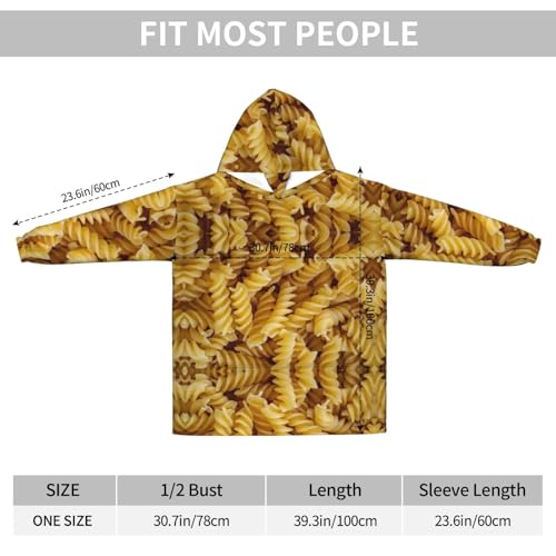 Couverture à capuche style Pasta le cadeau cocooning parfait pour femme