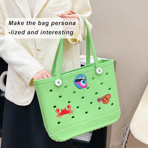 Image of Lckaey Rubber Beach Bag Accessories-PVC Rubber Totes organizer Sport Charms- for Purse Bogg Inserts