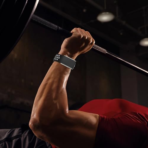 Image of omee Silicone Sport Band Compatible with Whoop 5.0 Band Strap Men Women, Breathable Sport Adjustable Waterproof Replacement Wristbands Straps for Whoop 5.0 Silicone Bands