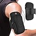 Borsa Da Braccio, Fascia Sportiva Da Braccio Universale, Borsa Porta Telefono per Palestra Esercizio Corsa Jogging Fitness Allenamento Nero