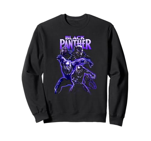 Sweatshirt Marvel Black Panther Wakanda Forever vêtement streetwear violet