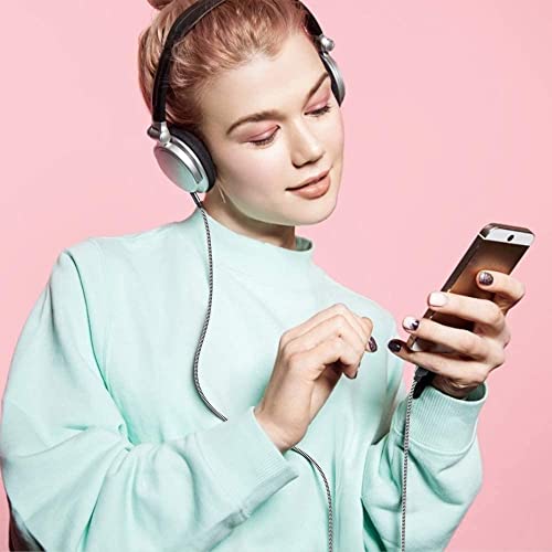 Câble Adaptateur Prise Jack iphone,Câble Audio Auxiliaire Voiture pour iPhone 13,Câble de Voiture auxiliaire Jack mâle 3,5 mm Compatible avec iPhone 13/12/11/XS Max/XS/XR/X/8 Plus/8/7-Argenté Noir - Image 8