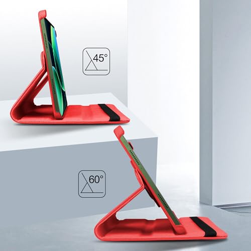 Image of TGK 360 Degree Rotating Flip Cover Case for Xiaomi Mi Pad 8 /8 Pro /Mi Pad 7 /7 Pro 11.2 inch Tablet (Red)