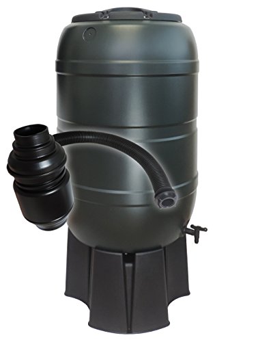 Preisvergleich Produktbild Koll Living Regentonne mit 210 Liter Fassungsvermögen - mit Standfuß - Wasserhahn - Befüllsystem