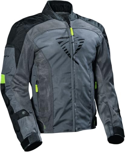 Difi Ibarra Air Giacca tessile da moto, grigio/nero/giallo, S
