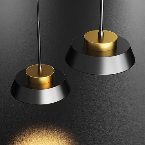 Luminaire suspendu réglable LED noir à intensité variable 3 couleurs 6W - 5