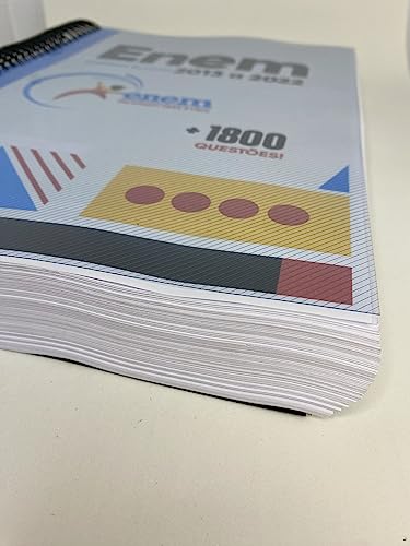 Apostila ENEM 2024 com 10 ANOS de Provas + Gabaritos + Folhas de Redação (Provas de 2014 a 2023)