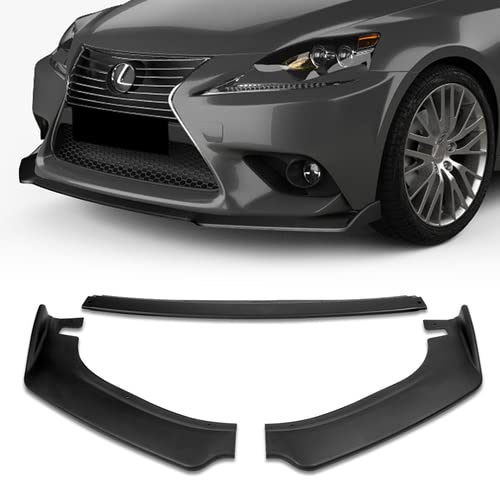 HK5 3 Pieces Front Bumper Lip Spoiler Splitter Side Body Kit Trim Protection Compatible with 2014-2016 Lexus IS200t IS250 IS350, 2015) (Matt Black)