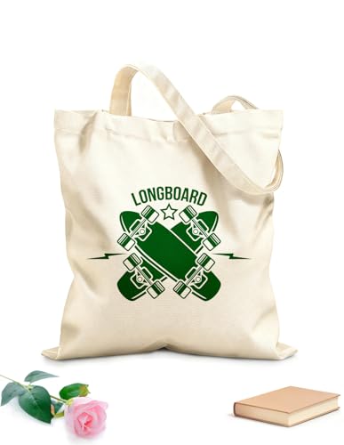 XIARON Bolsas de compras de poliéster y algodón Patinaje en longboard Deportes para adolescentes Tela de 340g/m² de grosor Material agradable para la piel M Verde
