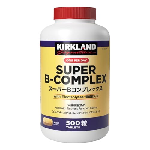 < Kirkland Signature �J�[�N�����h�V�O�l�`���[ > Super B �r�^�~��B Complex �R���v���b�N�X (�r�^�~��B1 �r�^�~��B2 �r�^�~��B6 �r�^�~��B12) 618g < 1236mg × 500�� >