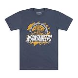Homefield West Virginia Mountaineers Officially-Licensed College T-Shirt - Premium Soft 90s Scribble Retro Helmet Tee, Size Large Navy