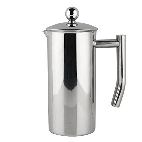 Single-Wall French Coffee Press, 12-Ounce, Stainless Steel
