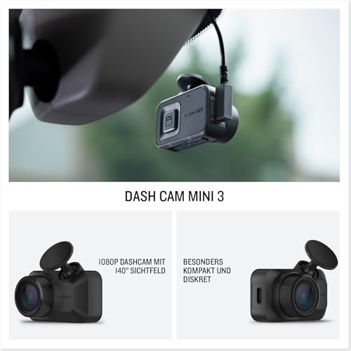 Garmin Dash Cam™ Mini 3 - kleine Dash Cam mit 1.080p HD-Auflösung, 140° Bildwinkel, Garmin Clarity Polfilter und automatischer Unfallerkennung - 2