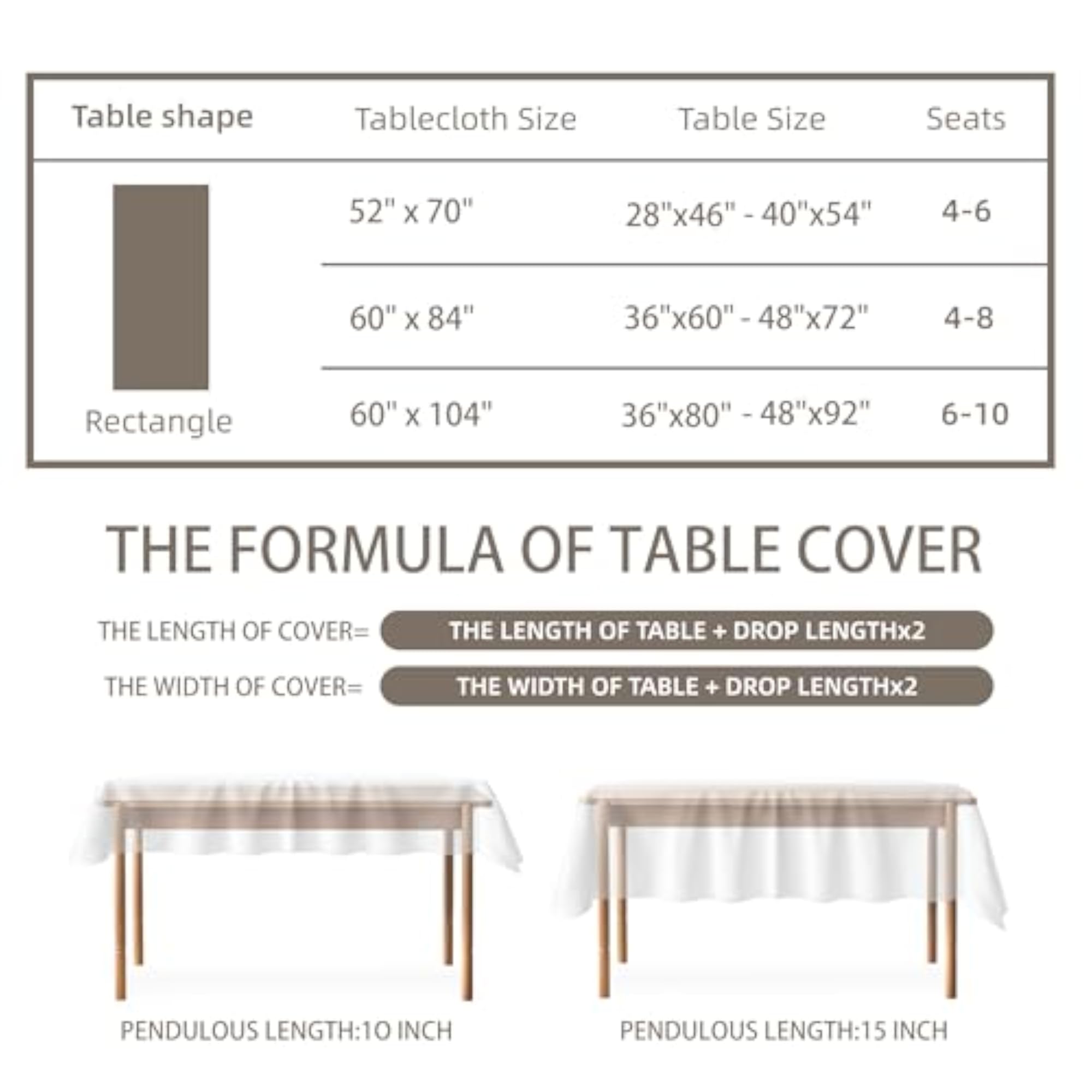 Waterproof Rectangular Tablecloth for Kitchen Dining Decoration