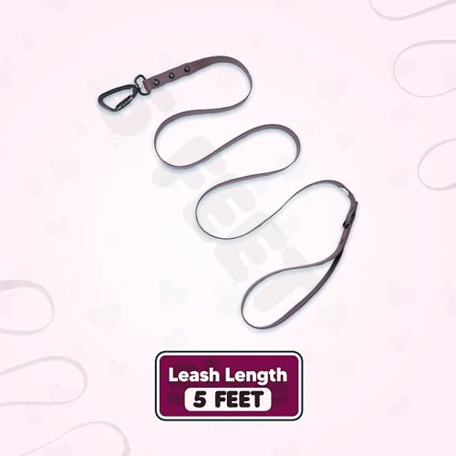 Image of Adil's Biothane Dog Leash - Waterproof Leashes for Dogs, Metal Hook, Adjustable 5ft Length Suitable for Dogs & Puppies, Ideal for Walking, Running & Training (Brown)