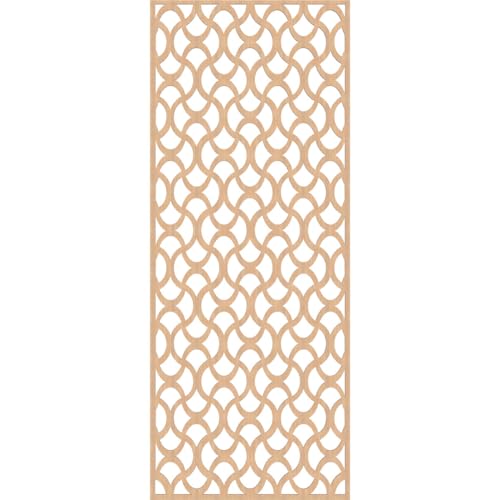 Image of 33 3 /8 inchW x 84 3 /8 inchH x 3 /8 inchT Resort Decorative Fretwork Wood Wall Panels, Hickory