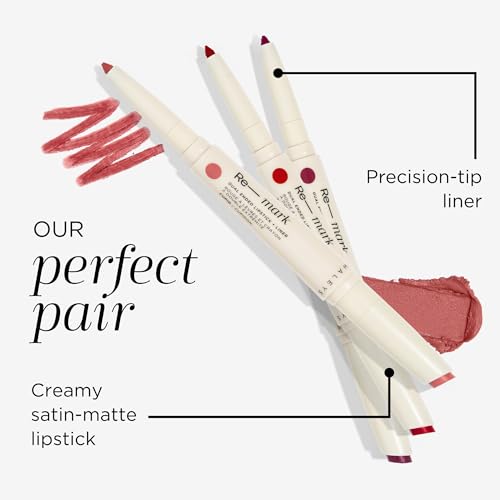 Image of HALEYS Re-mark Dual-Ended 2-in-1 Lipstick & Liner, Nude Pink, Cupid | Creamy Matte Moisturizing for Women, Precision Lip Liner, Expertly Paired Combo