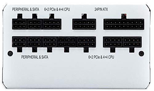 Fuente de alimentación Corsair RMX 850W 80+ Gold Modular blanca miniatura 4