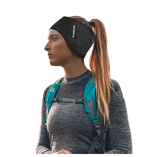 ROCKBROS Fleece Ear Warmers Earmuffs Headband Men Women for Running Skiing Cycling Warm Ear Cover for Winter Cold Weather