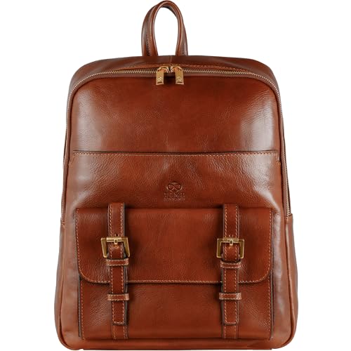 Time Resistance Leather Backpack for Men and Women