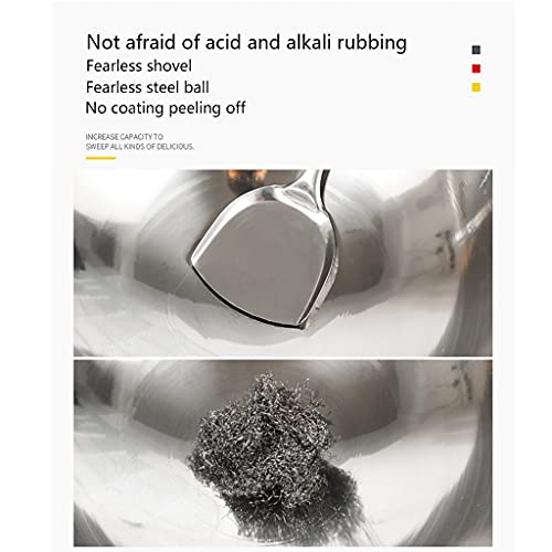 Wok de acero inoxidable de 36cm para uso doméstico y comercial miniatura 5