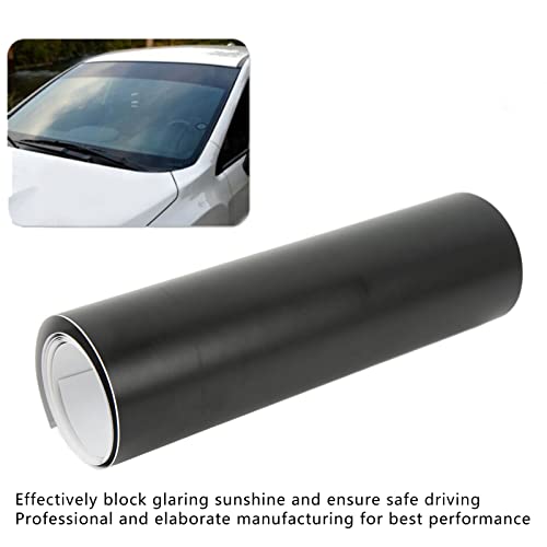Auto-Windschutzscheiben-Sonnenschutzstreifen, Mattschwarz, 130 X 20 cm, PVC-Windschutzscheiben-Sonnenschutzaufkleber, Universeller Windschutzscheiben-Sonnenschutz für Autos