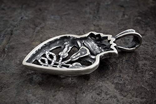 Sterling Silver Scottish Thistles And Luckenbooth - (Pendant Or Necklace) #TOP3
