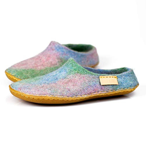 Burebure Women’S Slippers Natural Wool With Non Slip Rubber Sole thumb #2