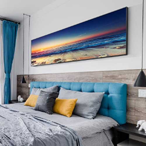 Affiche océan et panorama de plage pour une décoration de chevet apaisante