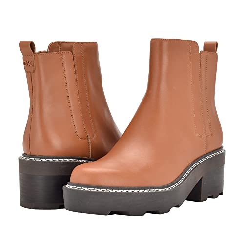 Calvin Klein Amina Bottine Femme bottines en cuir à talon bloc confortable