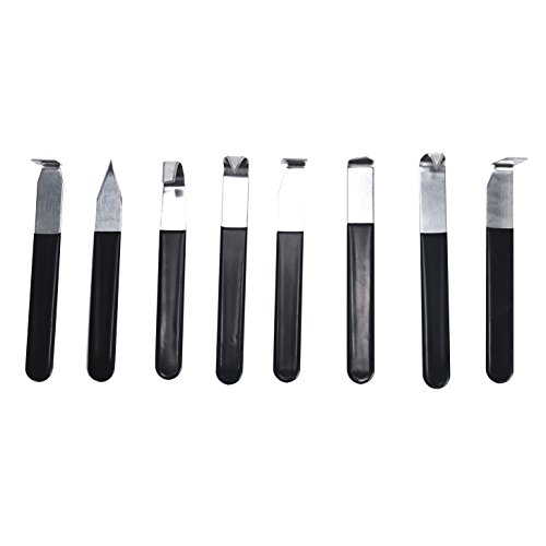 YaeTek 8 Pack Pottery Tools Stainless Steel, 8 Styles Carving Shaping Knives Craft Trimming Clay Sculpture Hand Tools Artist Ceramic Tools Set for Carving, Sculpting, Shaping, Modeling - Thumbnail 7
