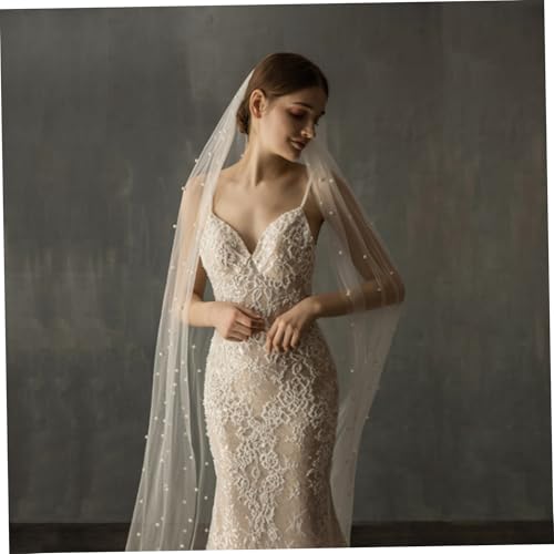 Velo de novia de perlas ideal para bodas y despedidas de soltera 6