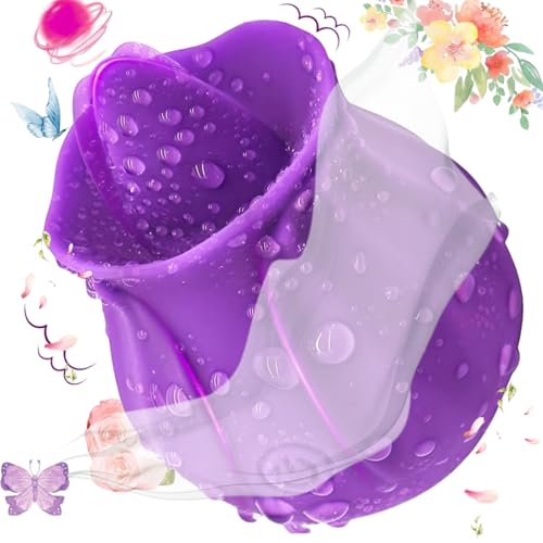 New Enhanced Vibrateirs for Women Today Adult, Rose Viboatorr with Tongue, Women Viboators Toys Powerful 2025 Rose Vibratoer Stimulator 10 Speed for Womens Purple M017-041