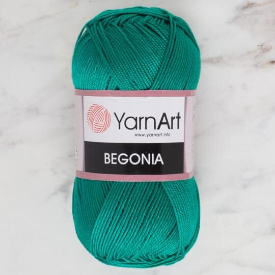 Yarnart Begonia, 100% Algodón Mercerizado, 1.7 onzas (50g)  185 yardas (169m) Hilo Fino para Deporte 2, hilo para amigurumi, Hilo de Verano (6334)