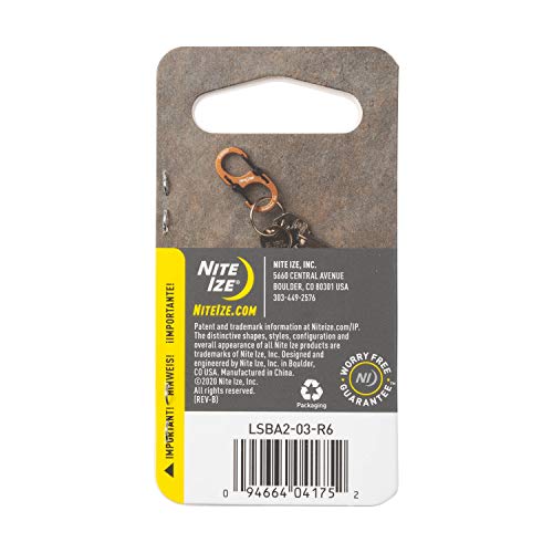 NITE IZE LSBA2-03-R6 S-Biner SlideLock Mosquetão com trava dupla, tamanho 2, azul