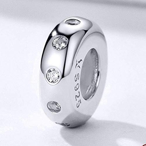 Image of Anniversary Christmas Charms Clip Charm Stoppers Beads Original 925 Sterling Silver Stars Flower Crystal Spacer Bead for Bracelet Charm