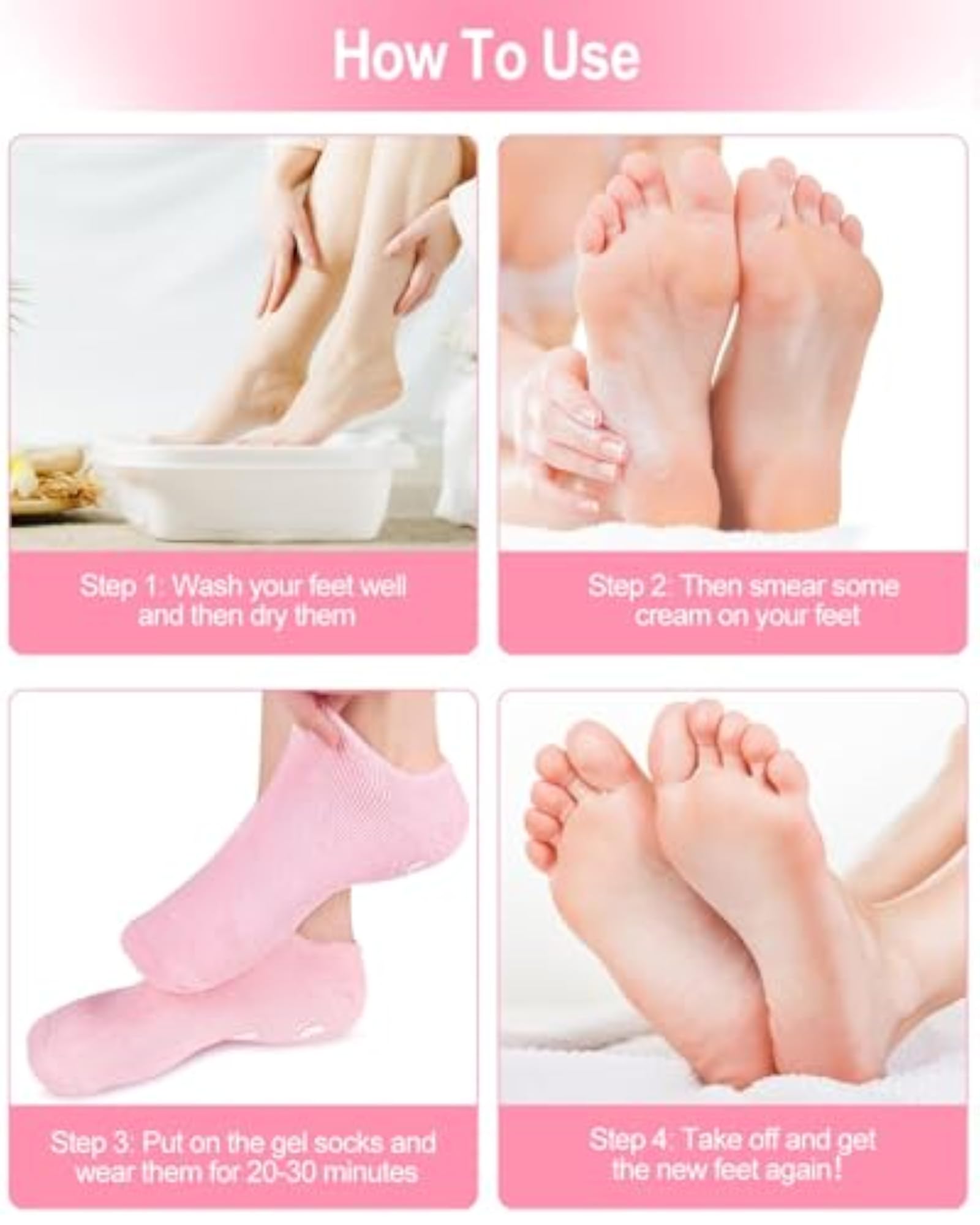 Moisturizing Gel Socks for Softening Dry Cracked Feet