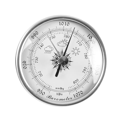Barometro Ad Alta Precisione - Barometro Da, Manometro Di Precisione Portatile, Strumento Meteorologico Con Quadrante | Monitor Della Pressione Barometrica Per Previsioni Esterne Di Auto Domesti