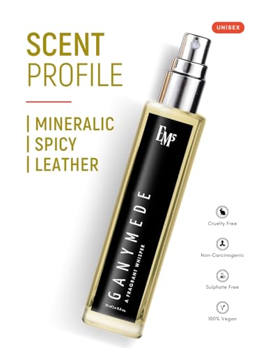 Image of EM5 Ganymede Unisex Perfume | Warm Spicy Leather Accords | Eau De Parfum Spray for Men & Women | Luxury Gift for Him /Her | 15 ml